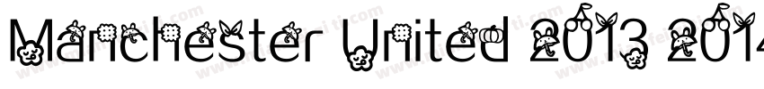 Manchester United 2013 2014字体转换